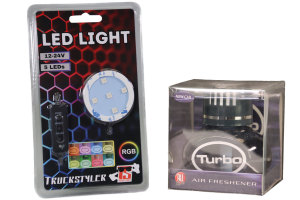 Set Turbo Lufterfrischer 150ml inkl. RGB LED-Beleuchtung...