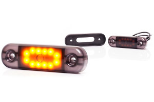 Feu de gabarit et de position latéral à LED Black 12V-24V 12 LEDs