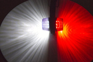 LED-Umrissleuchten im Retro-Design Ersatz für Gylle Dark-Version kurzer Gummiarm, beidseitig verwendbar