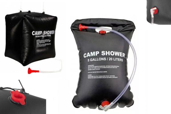 Solcellsdusch för camping 20L & 40L för hygien vid vila och camping
