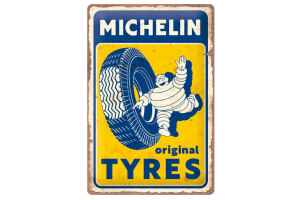 Original Michelin Retro Blechschilder Original-Reifen 20...