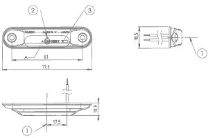 Feux de gabarit et de position latéraux à LED 12V-24V Dark Modern