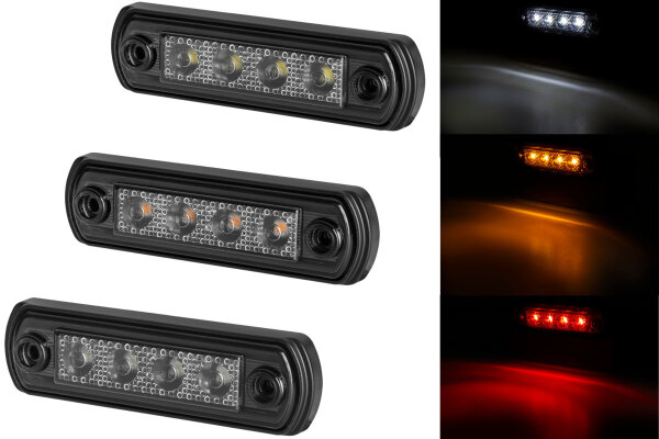 LED-Seitenmarkierungs- und Begrenzungsleuchte Dark Modern 12V-24V