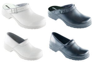 Euro-Dan® FLEX Clogs mit Shock Absorber, voll Futter, antistatisch offen weiß 48