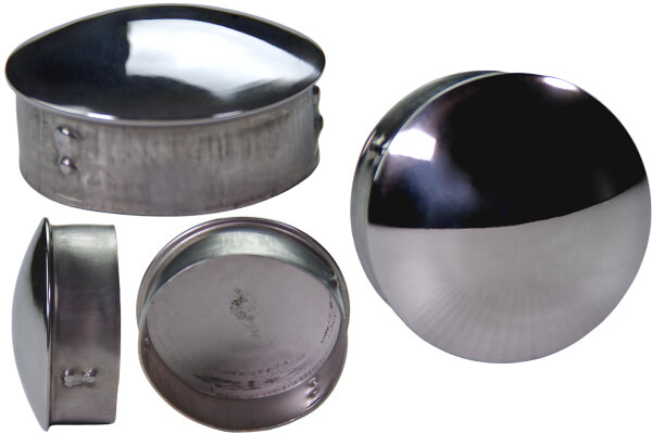 Tappi terminali in acciaio inox di ricambio per barre e staffe da 60 mm