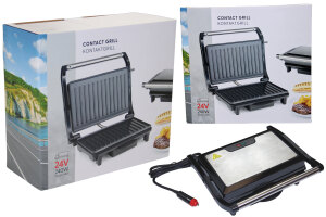 Kontaktgrill für Camping, Lkw und Reise mit Zigarettenstecker