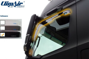 Passend für IVECO*: S/X-Way (2019-...) Climair Lkw SET Regen- und Windabweiser - geschraubt Schwarz