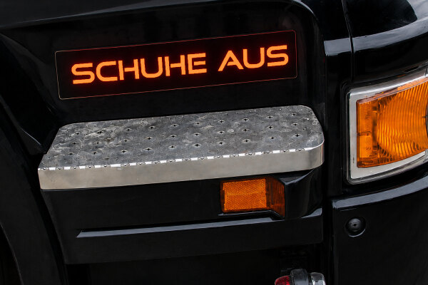 Mini-Leuchtschild mit Schuhe aus für 24V Lkw Einstiege