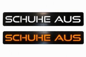 Mini-Leuchtschild mit Schuhe aus für 24V Lkw Einstiege