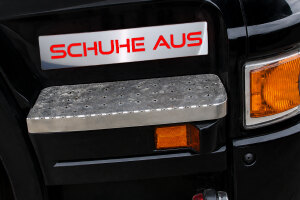Mini-Leuchtschild mit Schuhe aus für 24V Lkw Einstiege