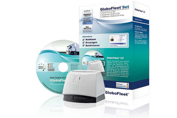 GloboFleet Card Control Set software met kaartlezer voor chauffeurskaarten