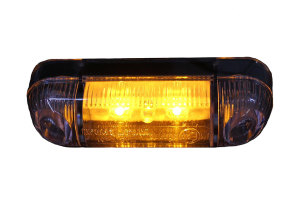 Truck lateral Clearance with 3 LED - orange, narrow, E-marked, NEW