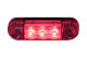 Bakre markeringsljus 3x LED - röd, smal, med E-märke