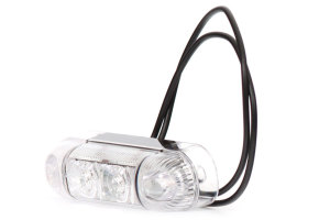 Truck position lamp with 2 LEDs - white, narrow 12-24V,...