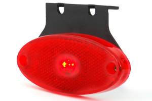 Final position lamp 1x LED - red, oval, for hanging