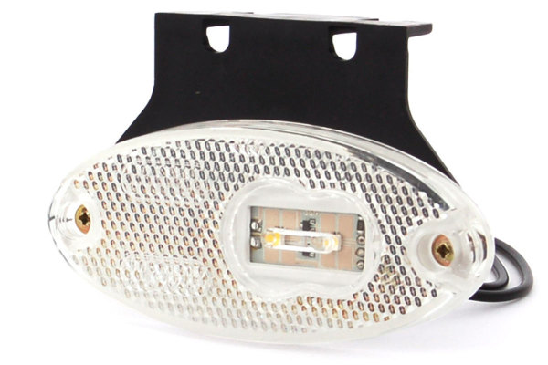 Positionsleuchte LED weiß zum Hängen oder direkt Aufschrauben, oval, mit E-Prüfzeichen 12-24Volt