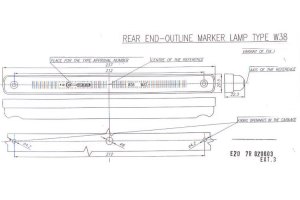 Clearance Light Holder, LED strip, Spoiler border, E-marked