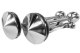 Air horn with two horns 55 & 60cm, complete with spoiler - in stainless steel.