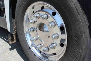 Truck 10-hole stainless steel truck hub cover for 22.5 inch rims high gloss