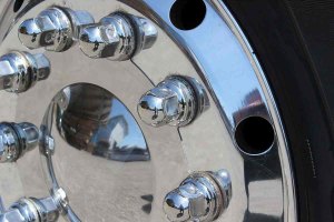 Truck 10-hole stainless steel truck hub cover for 22.5 inch rims high gloss