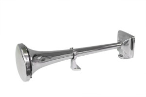 Hadley air horn in stainless steel, round - length 55cm (H00855)