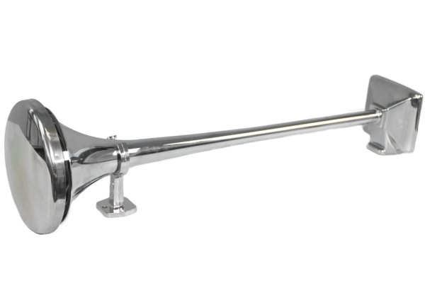 Hadley air horn in stainless steel, round - length 62cm