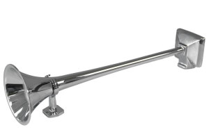 Hadley air horn in stainless steel, round - length 62cm (H00861)