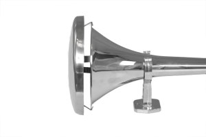 Hadley air horn in stainless steel, round - length 62cm (H00861)