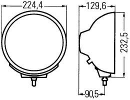 Fernscheinwerfer Hella Luminator Chromium mit Positionslicht (Ref. 17,5)