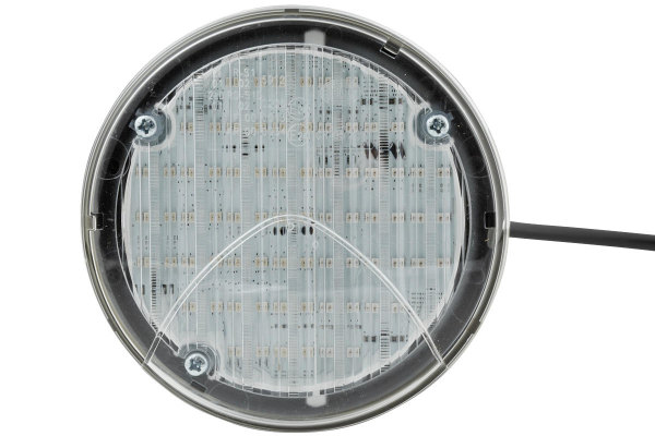 Hella Heckleuchte / Schluss-Brems-Blinkleuchte rechts 24V glasklare Lichtscheibe mit 37 LEDs Ø 122,5mm