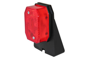 Position lamp with bracket + rear reflector (12 / 24V), red