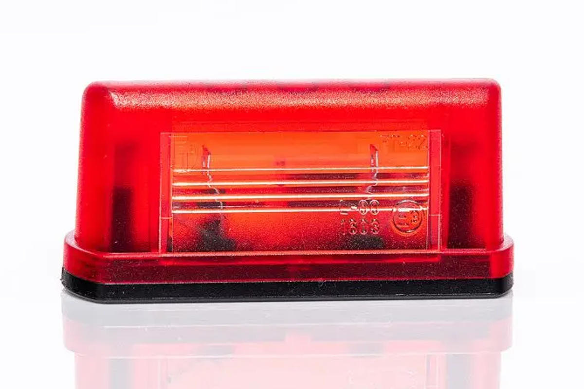 2x Rot Weiss LKW PKW 12V/24V LED Kennzeichenbeleuchtung
