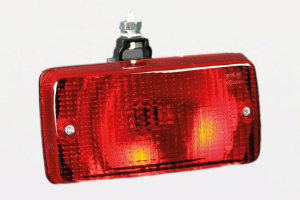 Rear fog lamp with bracket + joint connecting cable (15V...