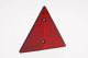 Triangular reflector with mounting holes, red