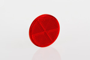 Reflectors round self-adhesive, red