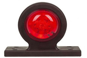 Truck trailer clearance light with short rubber arm 12/24 V