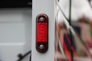 LED truck rear clearance marker lamp, 12 / 24V, red,...