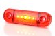 LED-markeringsljus, 12/24V, röd, smal, extra smal, tunn med 5x LED