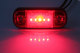 LED truck rear clearance marker lamp, 12 / 24V, red, slim, extra slim, slim with 5x LED