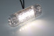 LED truck lateral clearance light, 12 / 24V, white, slim, extra thin with 6x LED