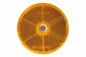 Reflector 80mm mounting hole with yellow, round