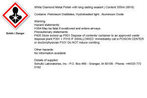 White Diamond metal polish and sealant 355ml, White Diamond America chrome polish