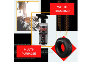 White Diamond Dressing, Interior Shampoo leather scent extra 355ml, White Diamond America cleaner interior