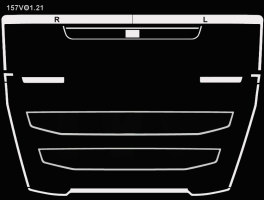Passend f&uuml;r Volvo*: FH4 (ab BJ. 2013) K&uuml;hlergrillapplikation Umrandungen