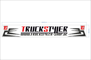 Truck rear mud flaps, mud flaps white, extra thick, with Pip and TS Logo