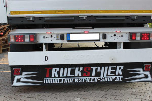 Truck rear mud flaps, color black, extra thick, with imprint