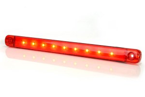 Lkw Positionsleuchte, 12/24V, rot, slim, extra flach und lang mit 9x LED