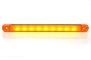 Truck position light, 12/24V, orange, slim, extra flat and long with 9 x LED