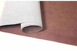 Meterware upholstery fabric suede-look, brown