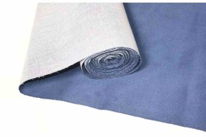 Meterware upholstery fabric suedelook, Cobalt-blue
